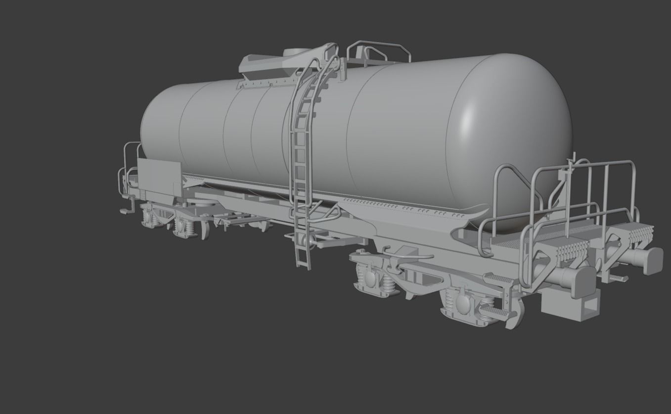 H0 1-87 scale Zagns 54 tank car 3D print model_9