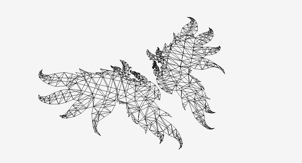 Futuristic Wing Low-poly 3D model_13