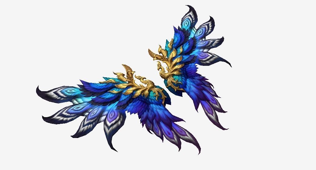 Futuristic Wing Low-poly 3D model_9