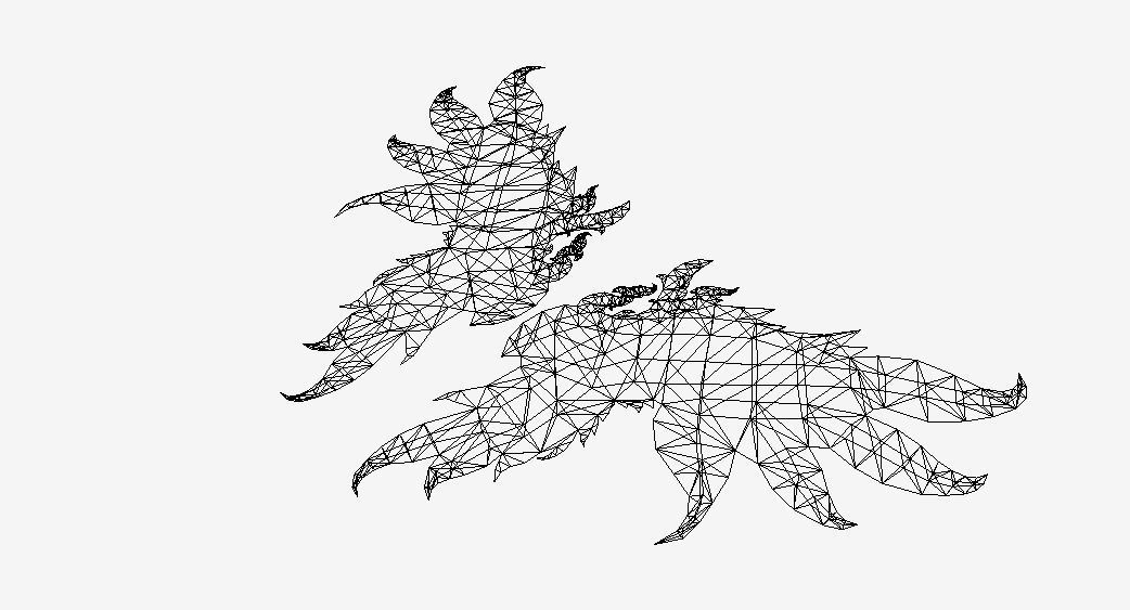 Futuristic Wing Low-poly 3D model_7