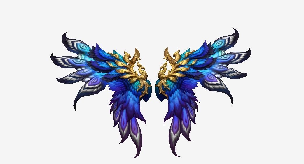 Futuristic Wing Low-poly 3D model_1