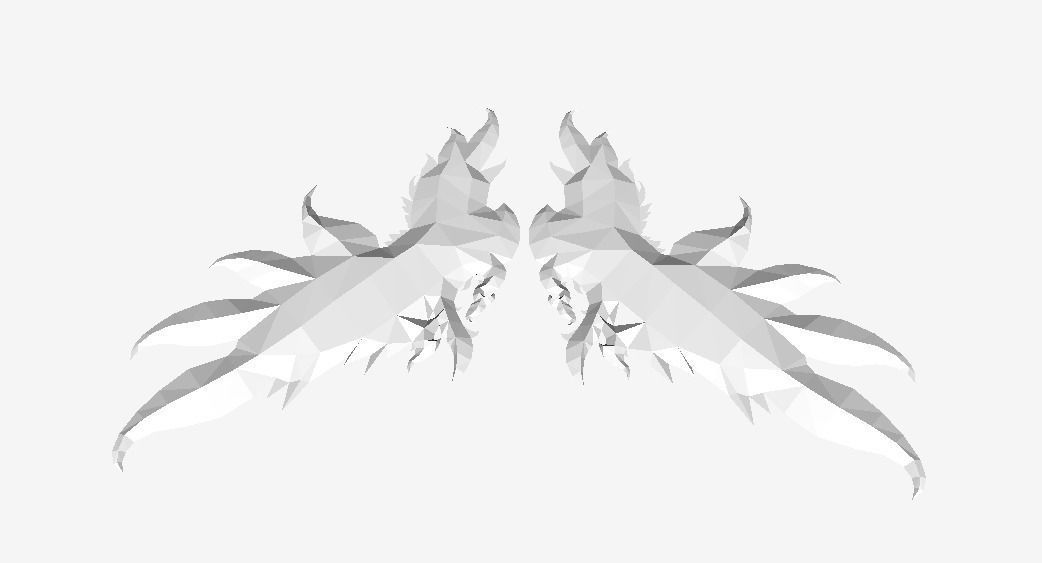 Futuristic Wing Low-poly 3D model_5