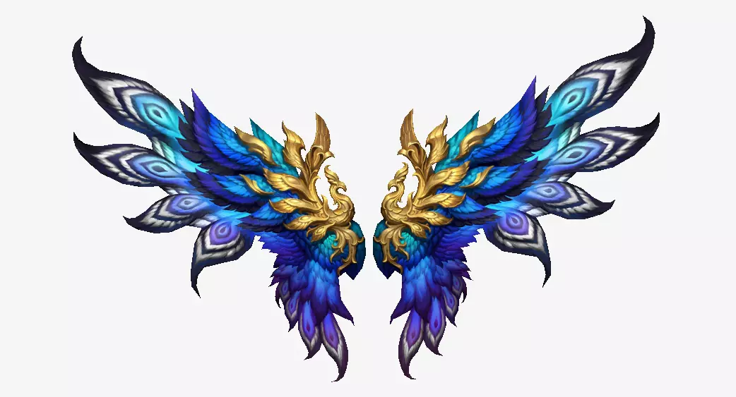 Futuristic Wing Low-poly 3D model_0