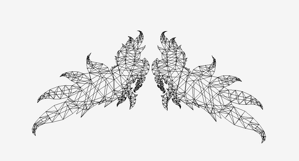 Futuristic Wing Low-poly 3D model_4