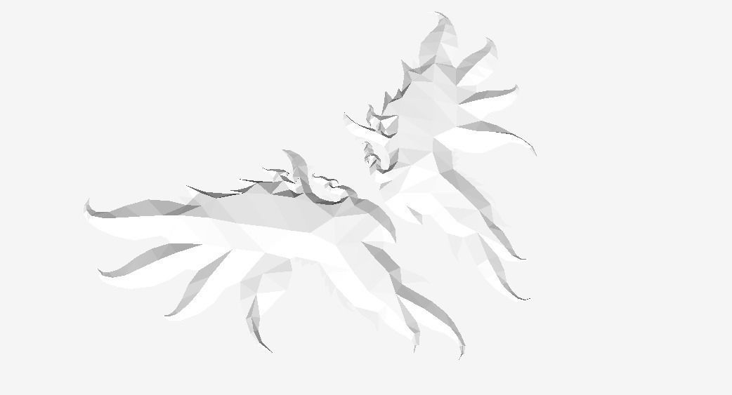 Futuristic Wing Low-poly 3D model_3