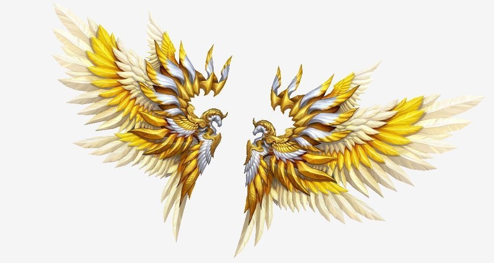 Futuristic Horse figure Wing Low-poly 3D model_2