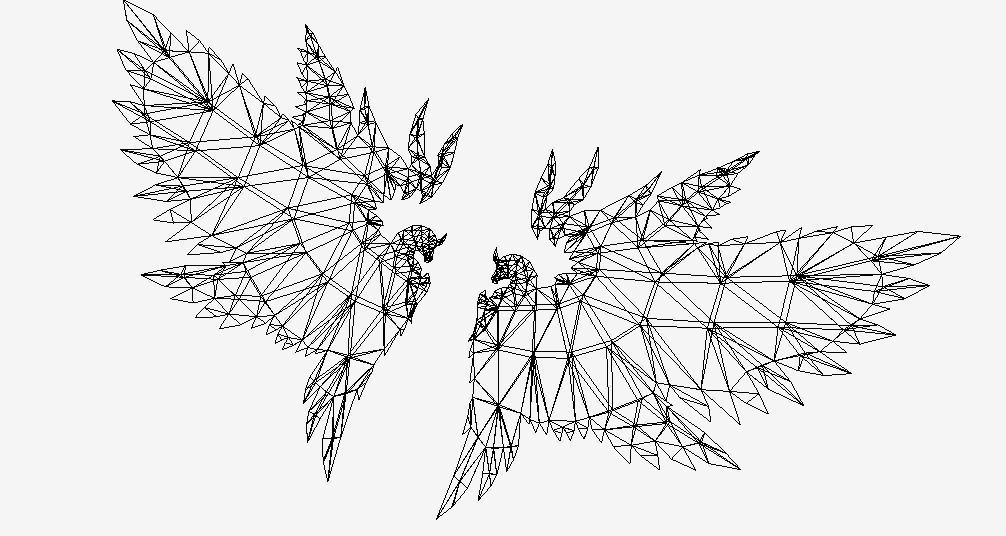 Futuristic Horse figure Wing Low-poly 3D model_12