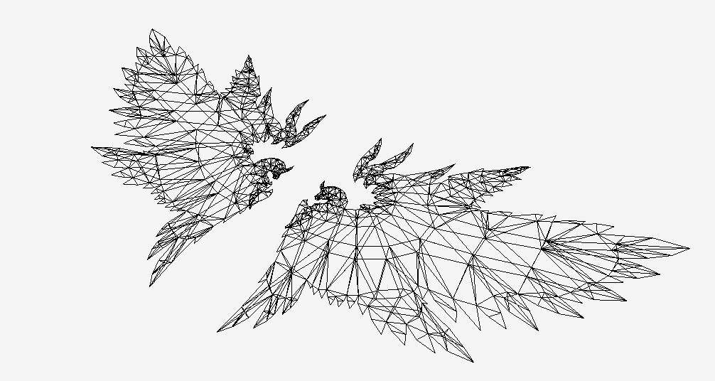 Futuristic Horse figure Wing Low-poly 3D model_14