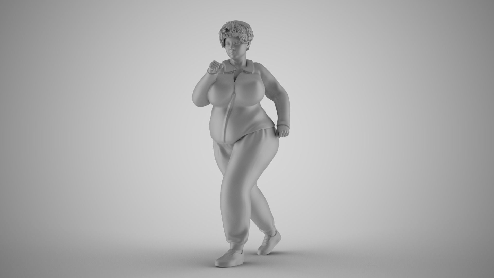 Woman Wanting  Lose Weight 3D print model_2