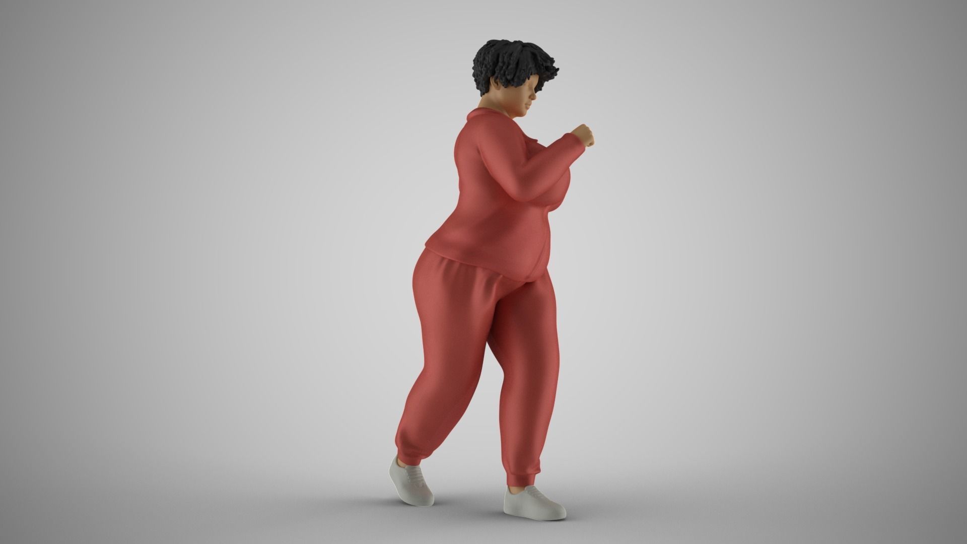 Woman Wanting  Lose Weight 3D print model_5