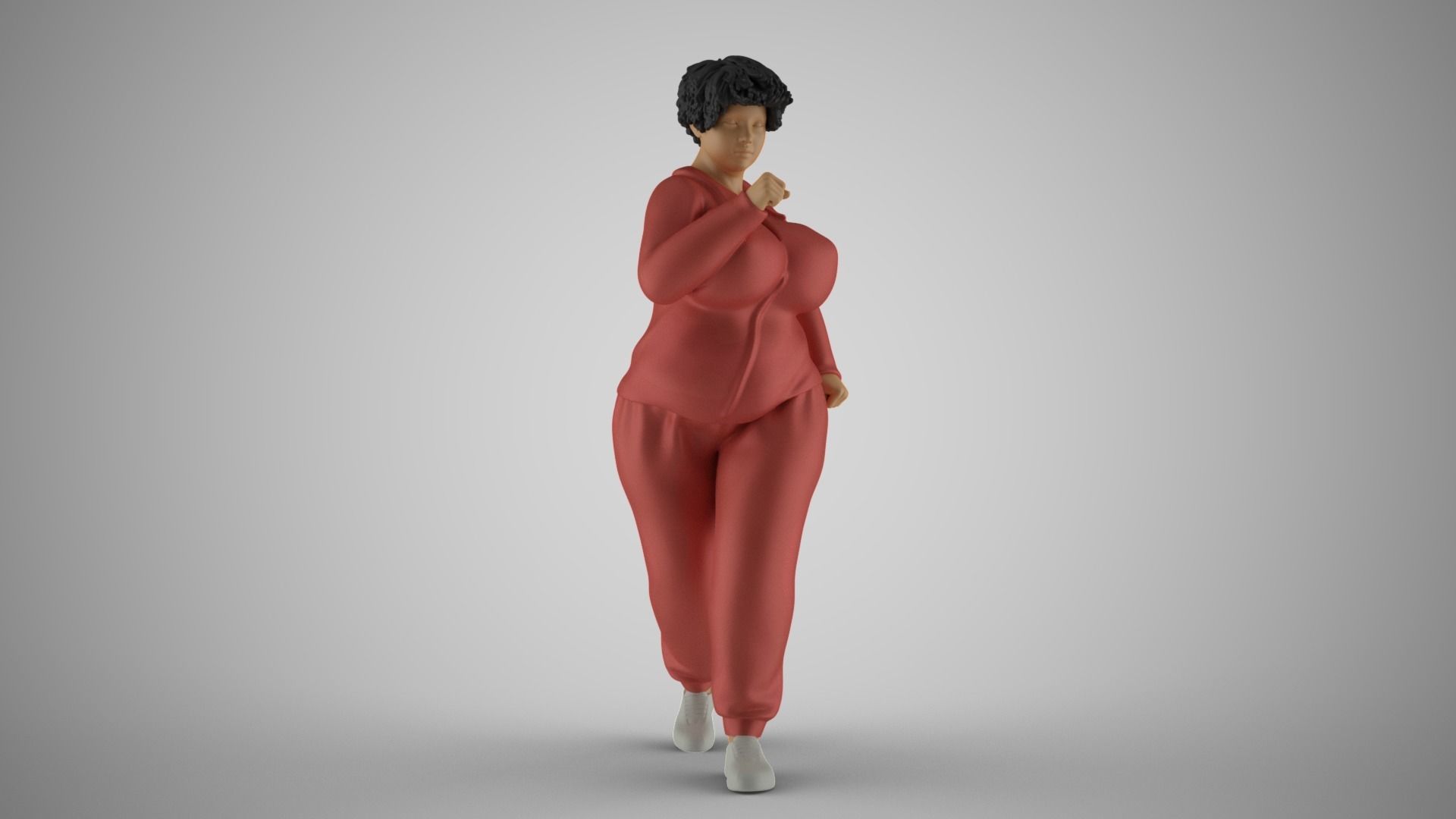 Woman Wanting  Lose Weight 3D print model_4