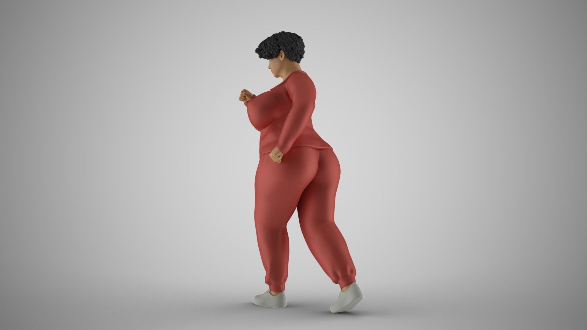 Woman Wanting  Lose Weight 3D print model_9