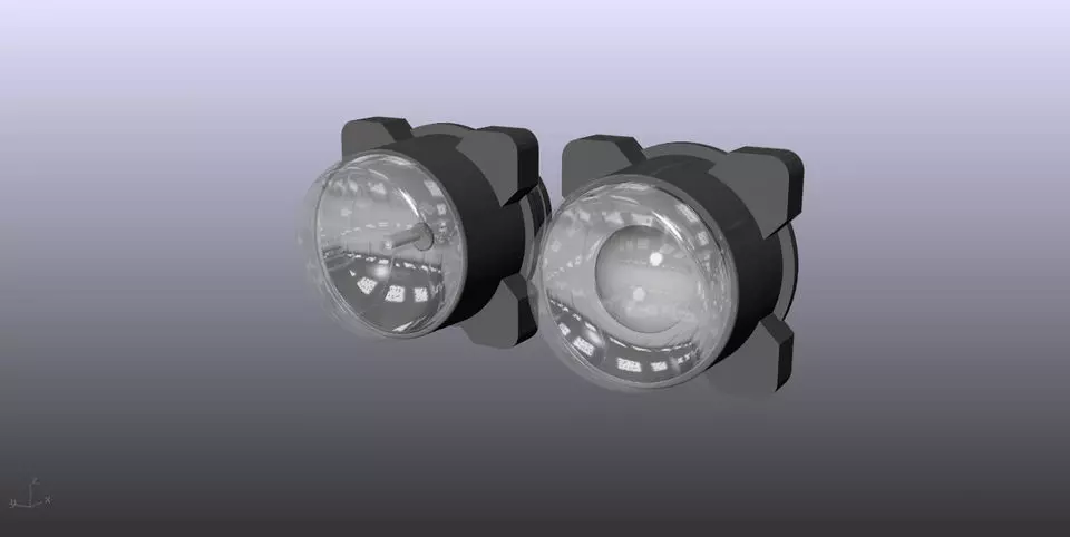 Hella 90mm Headlight Modules Free 3D model_0