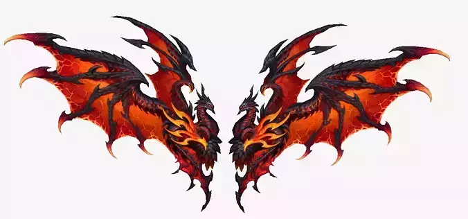 Dragon Wing Low-poly 3D model