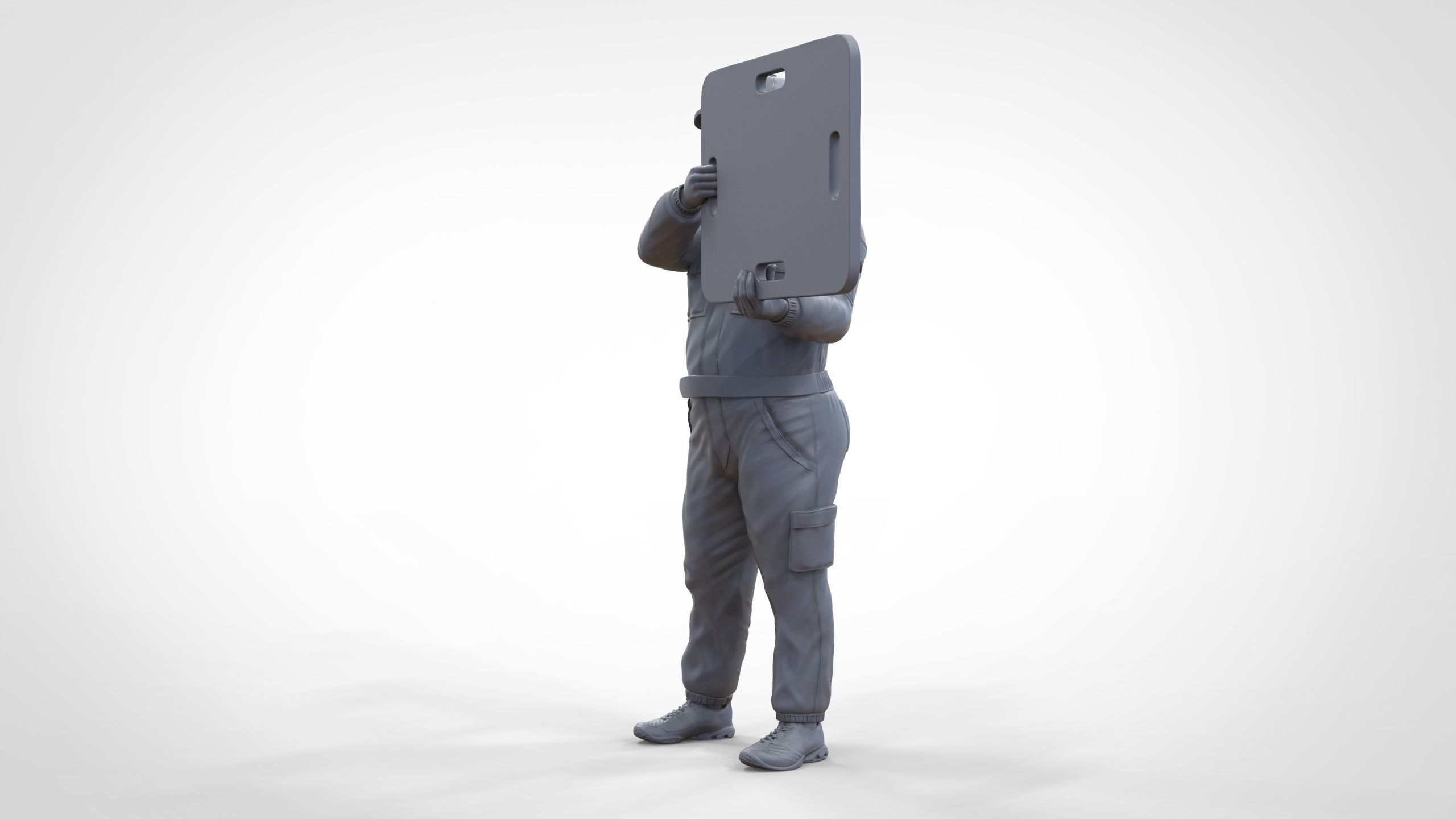 N4 Race Marshal with sign 3D print model_40