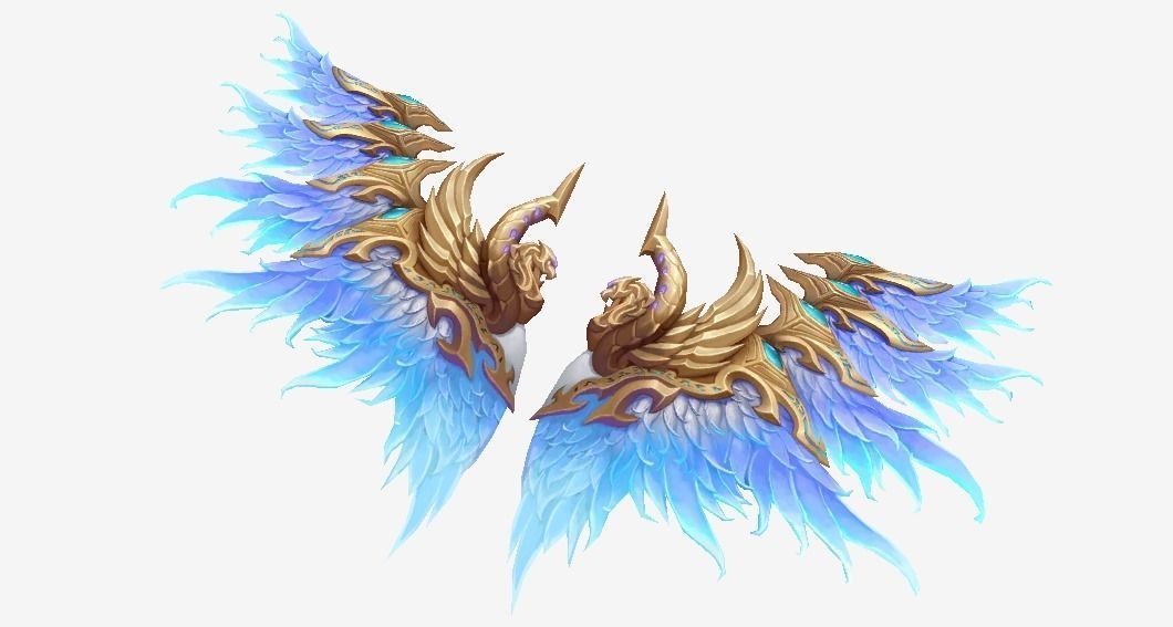 Lion Figure Golden Wing Low-poly 3D model_9