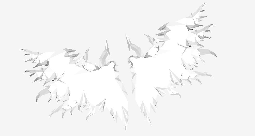 Lion Figure Golden Wing Low-poly 3D model_14