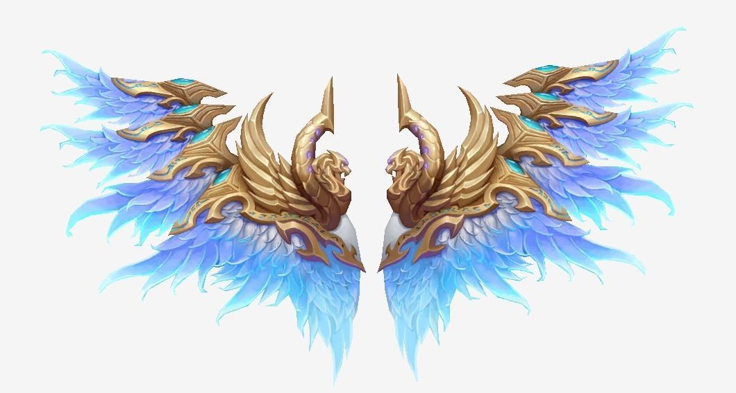 Lion Figure Golden Wing Low-poly 3D model_15