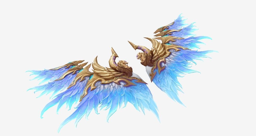 Lion Figure Golden Wing Low-poly 3D model_1