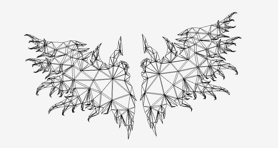 Lion Figure Golden Wing Low-poly 3D model_4