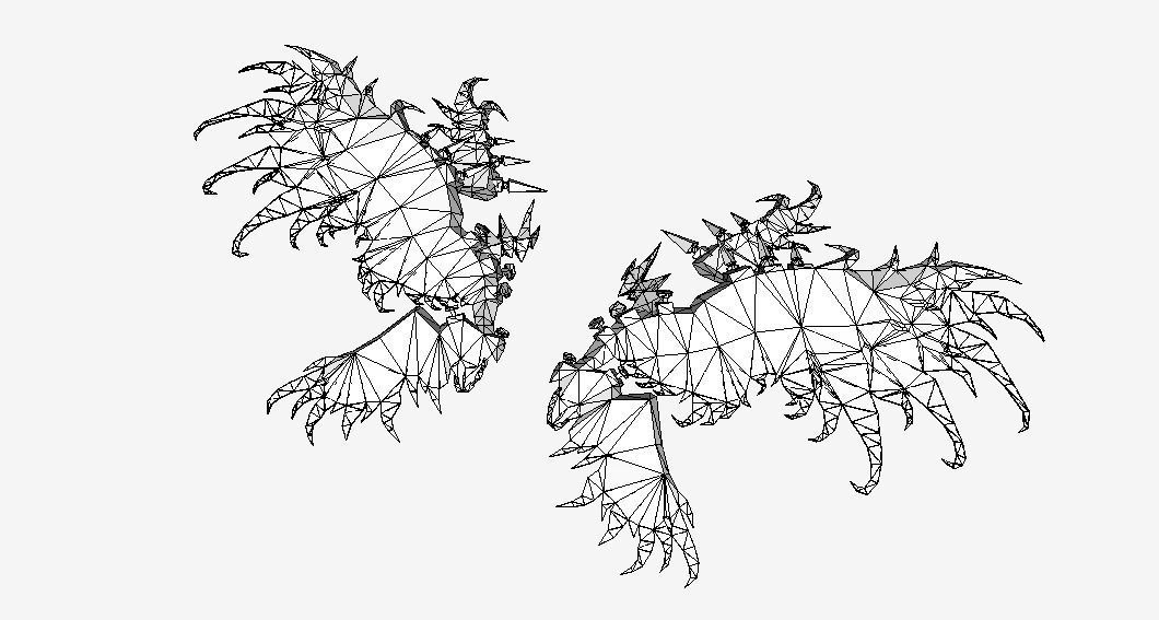 Metalic Dark purple Wing Low-poly 3D model_4