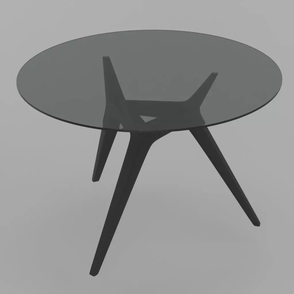 glass table 3D model_0