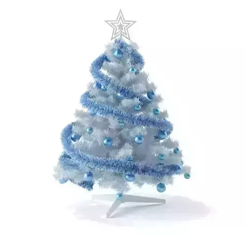 White And Blue Christmas Tree