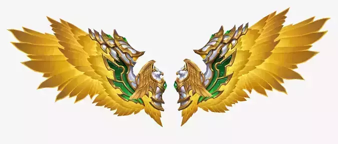 Eagle Figure Wing Low-poly 3D model