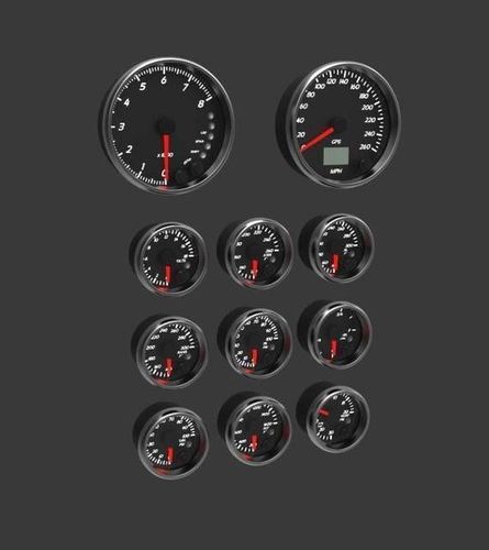 Automotive Gauges Free 3D model