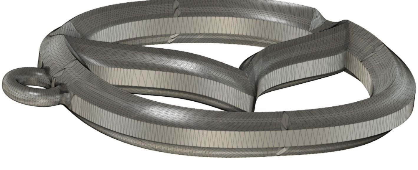 Mazda Logo Keychain 3D print model_2