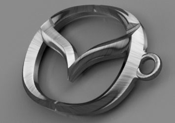 Mazda Logo Keychain 3D print model_1