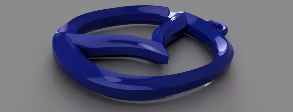 Mazda Logo Keychain 3D print model_0