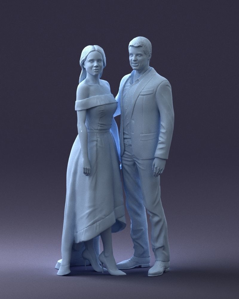 000253 Wedding Couple 0219 3dp 3D print model_19