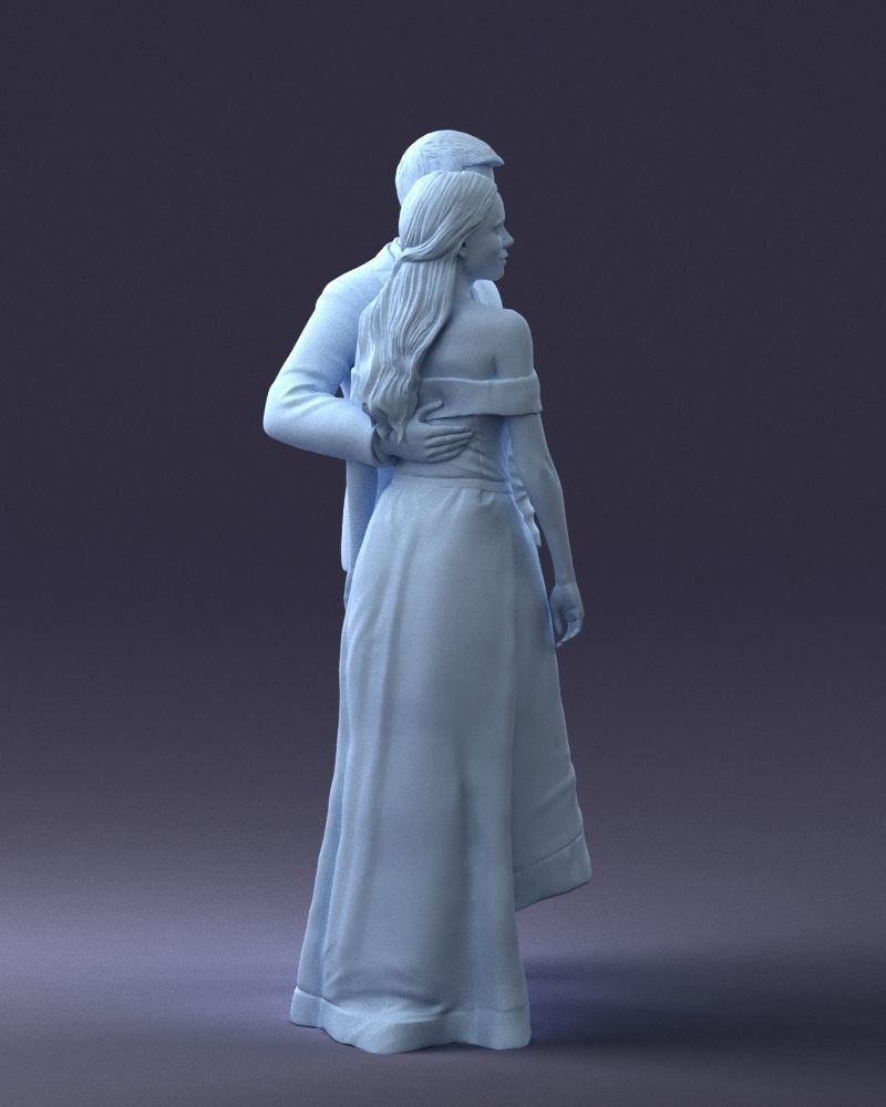 000253 Wedding Couple 0219 3dp 3D print model_7