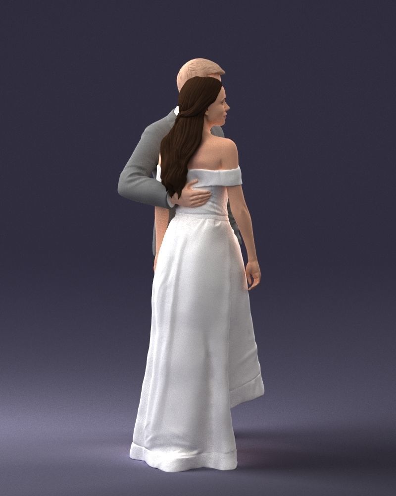 000253 Wedding Couple 0219 3dp 3D print model_6