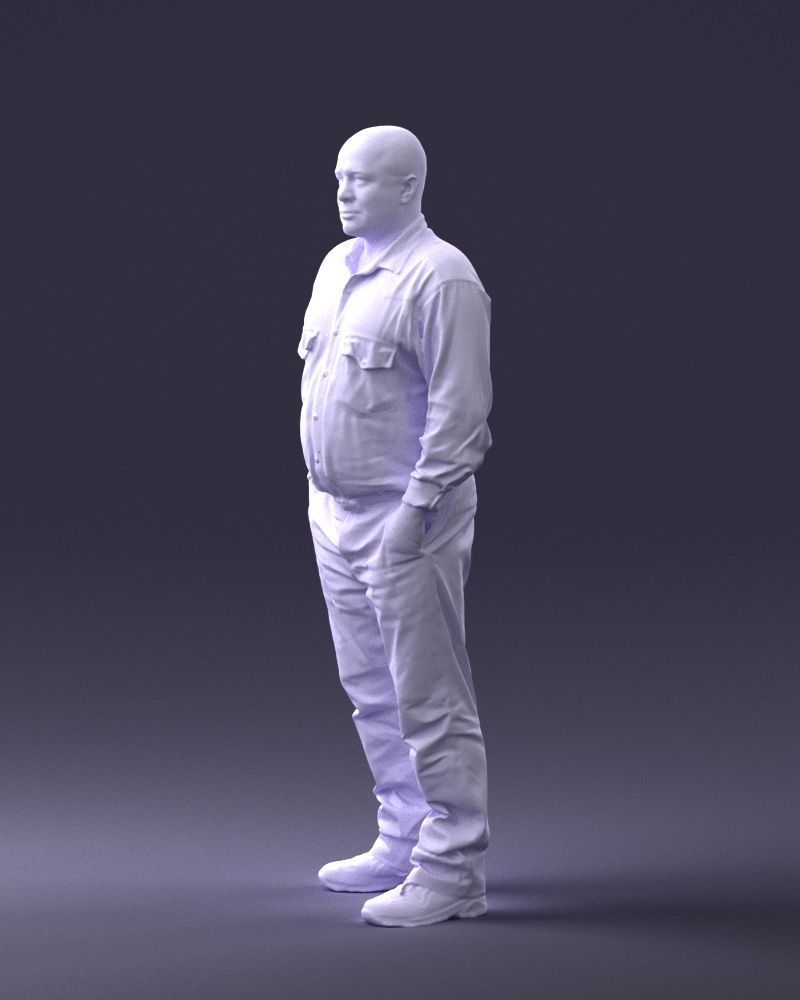 Man in black clothes 0065 3D model_28