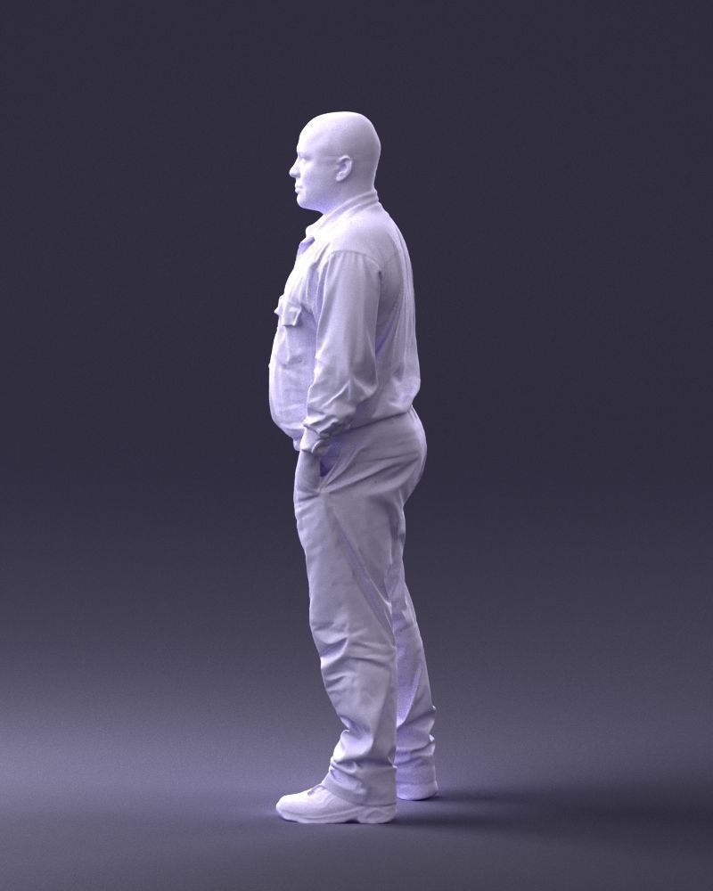 Man in black clothes 0065 3D model_25