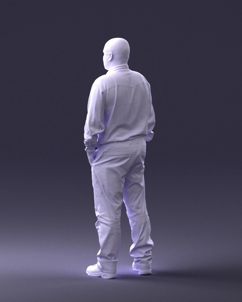 Man in black clothes 0065 3D model_22