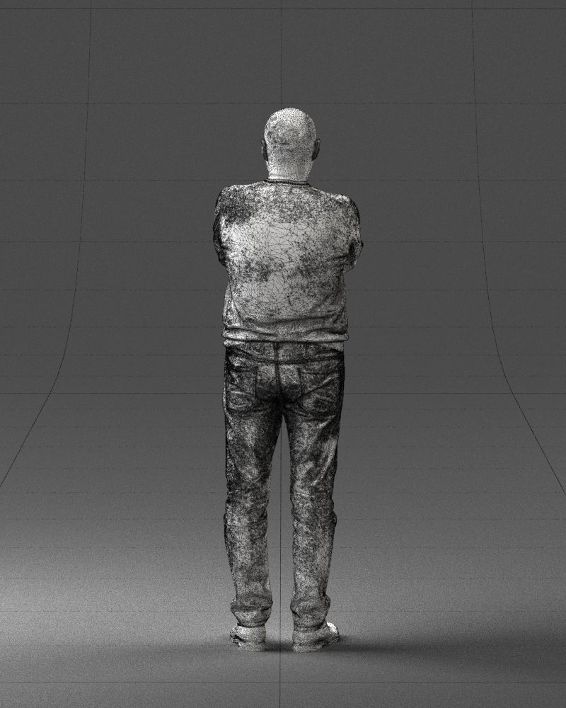 Pot bellied man in sweater 0386 3D Print Ready 3D print model_20