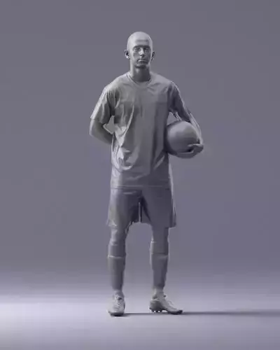 000314 Male Soccer Player with Ball 1114 3dp 3D print model 000314 Male Soccer Player with Ball 1114 3dp 3D print model