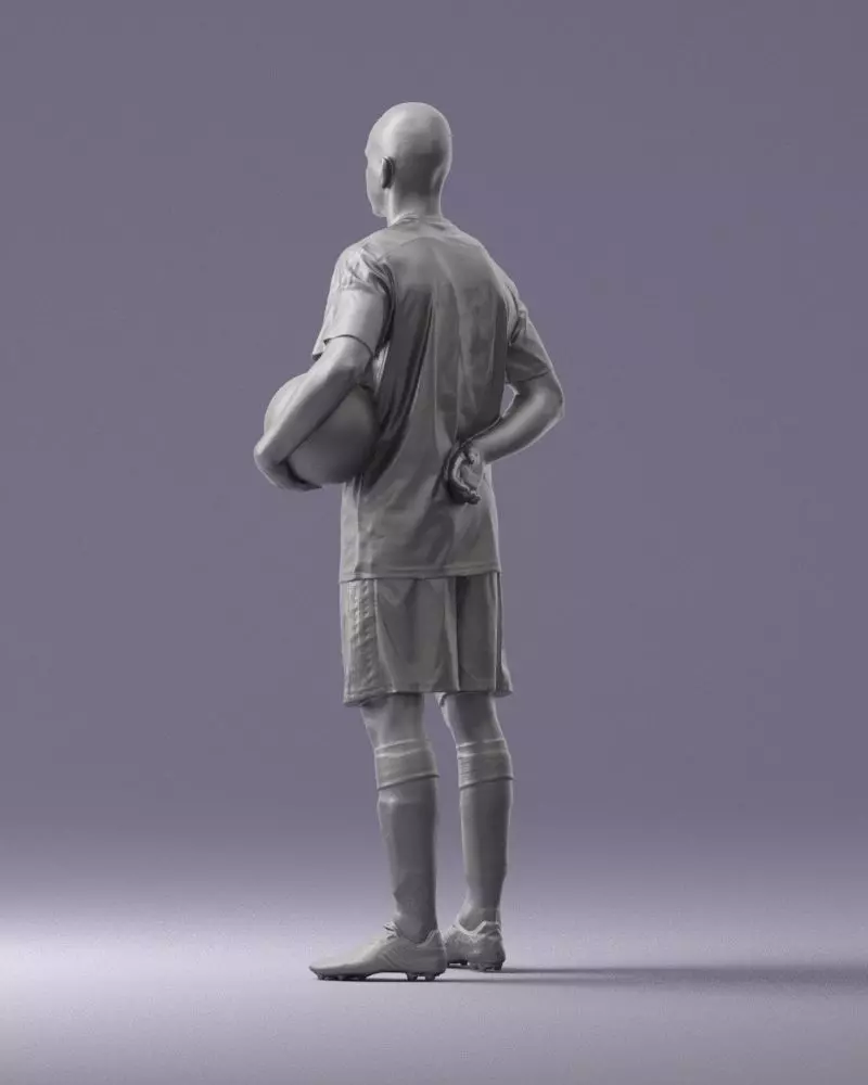 000314 Male Soccer Player with Ball 1114 3dp 3D print model_7