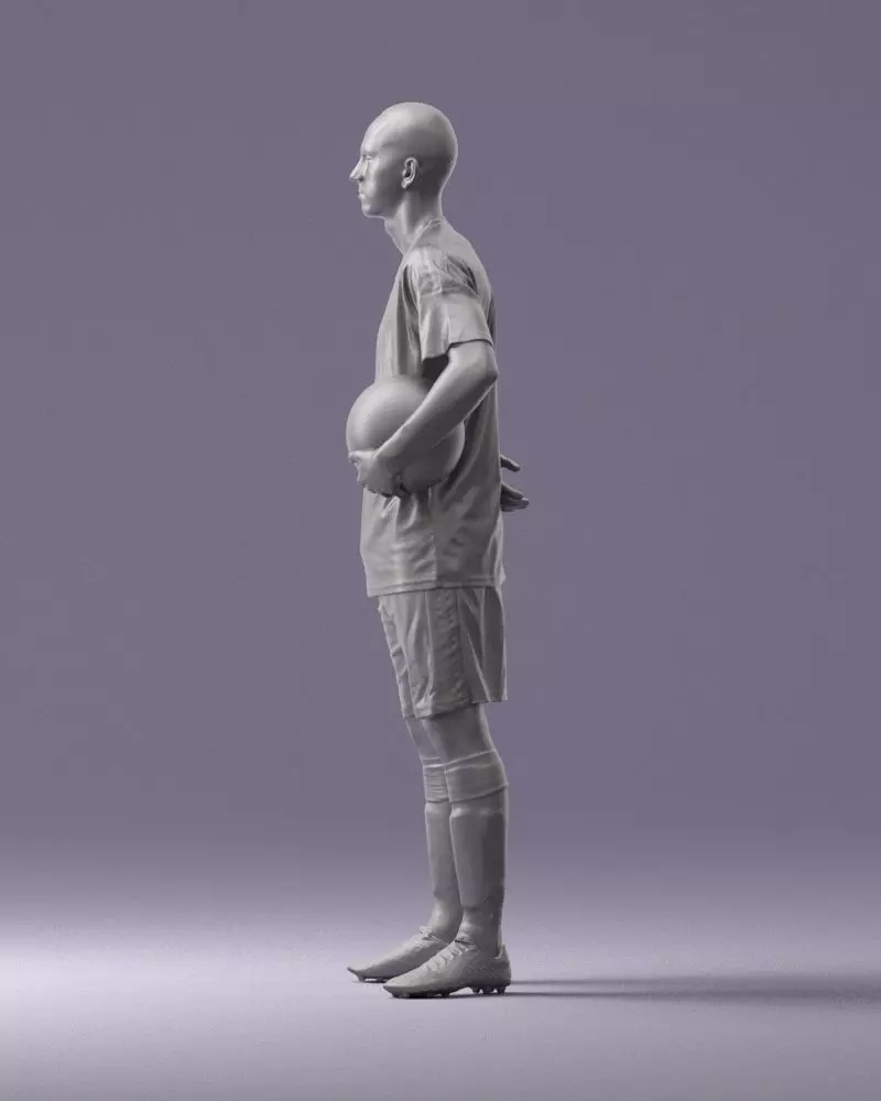 000314 Male Soccer Player with Ball 1114 3dp 3D print model_8