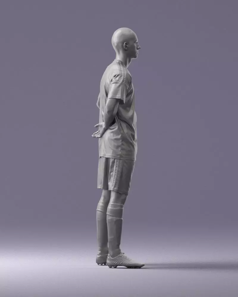 000314 Male Soccer Player with Ball 1114 3dp 3D print model_4