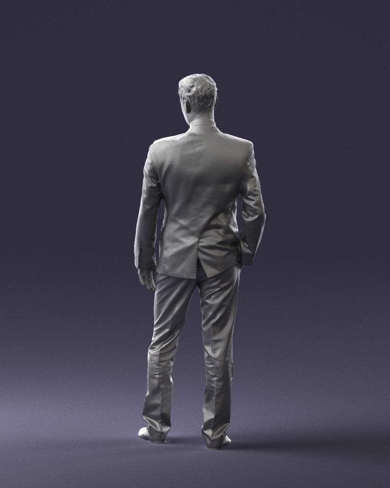 Young man suit with brown tie 0635 3D Print Ready 3D print model_19