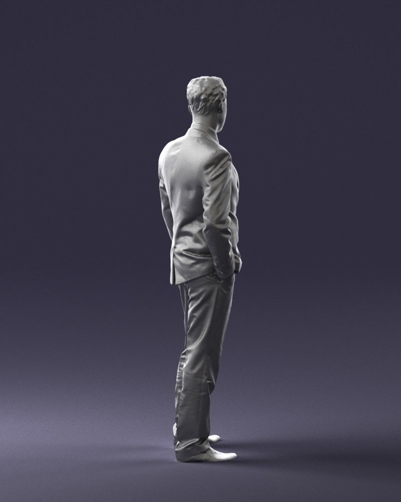 Young man suit with brown tie 0635 3D Print Ready 3D print model_25