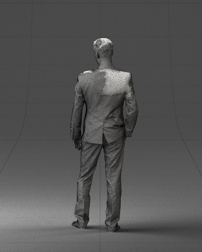 Young man suit with brown tie 0635 3D Print Ready 3D print model_20