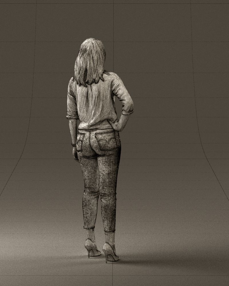 Woman in the red shoes 0404 3D model_17