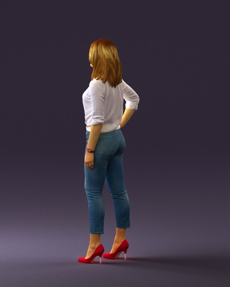Woman in the red shoes 0404 3D model_21