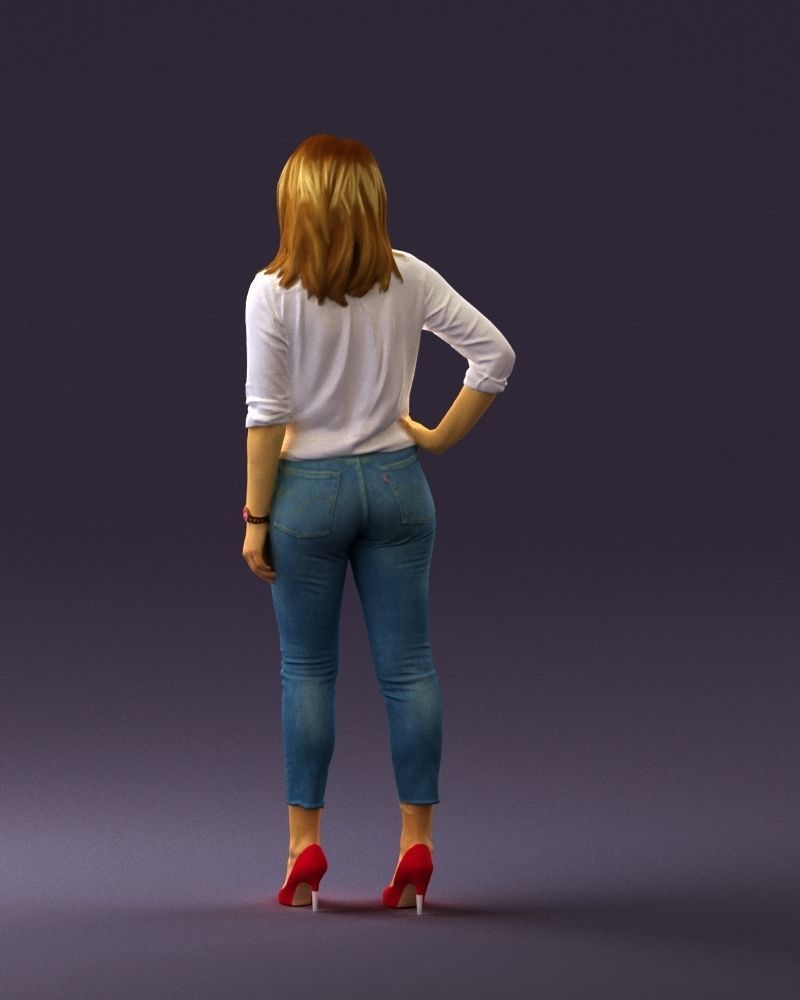 Woman in the red shoes 0404 3D model_18