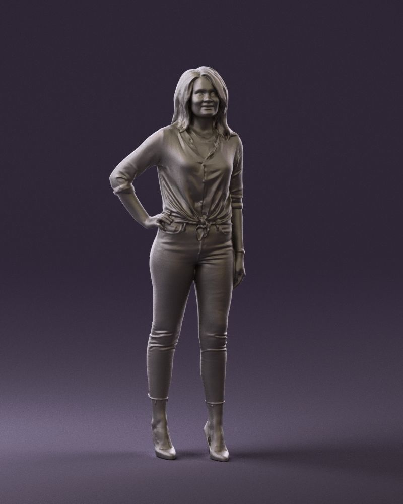 Woman in the red shoes 0404 3D model_1